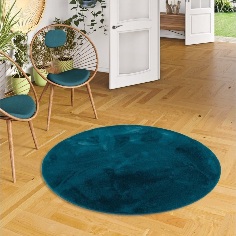 Pergamon Fellteppich Fellteppich Luxus Super Soft Plush Rund, Rund, Höhe: 25 mm Bild 1