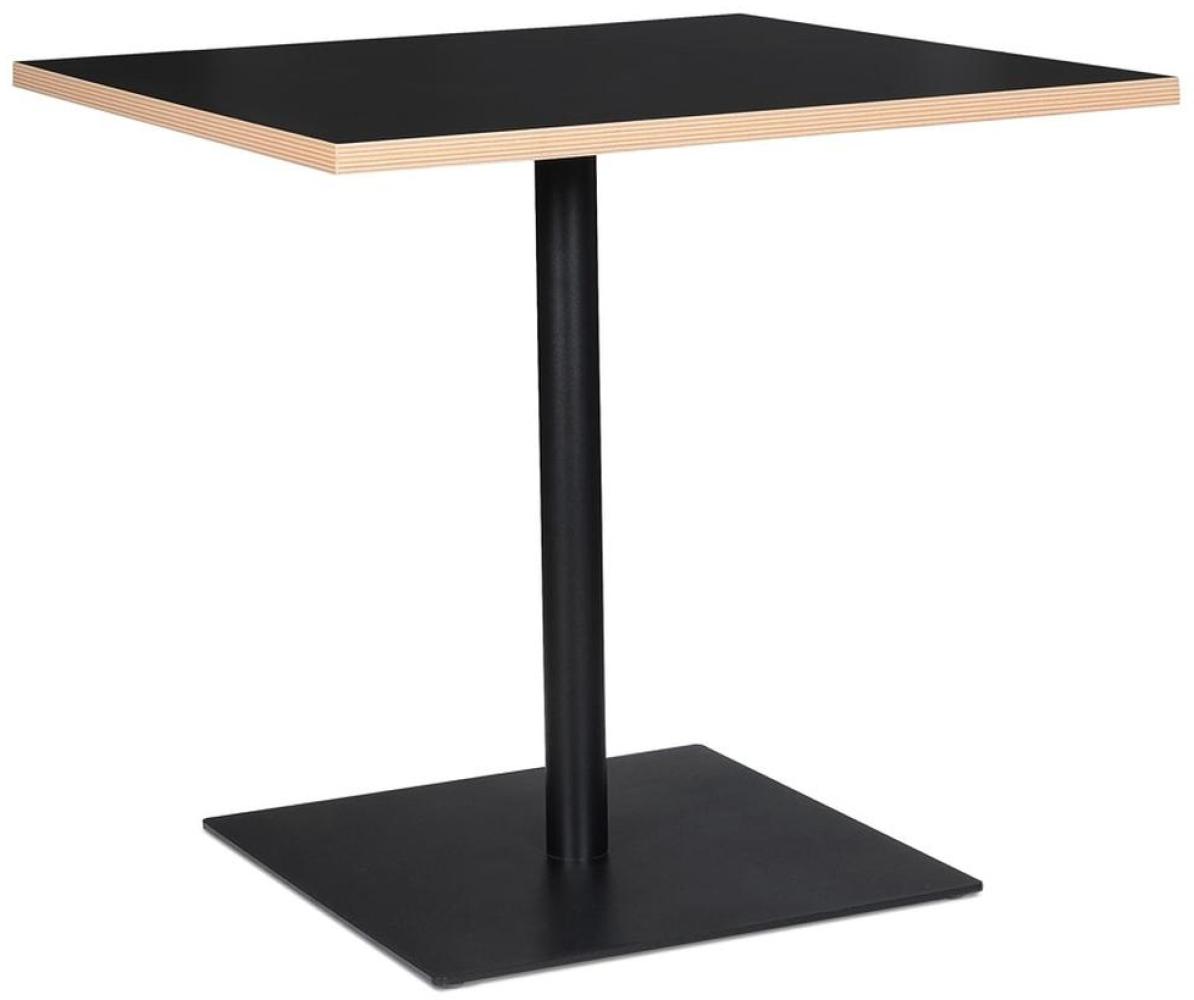 Kadima Design Quadratischer Tisch, 80 cm, Holz & Metall, Ideal für Gastronomie, Schwarz Bild 1