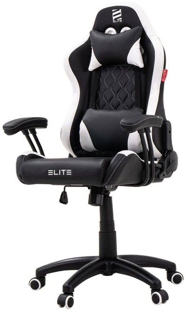 ELITE Gaming Gaming-Stuhl Kinder Bürostuhl Gaming Stuhl PULSE (Ergonomischer Gamingstuhl - Härtegradeinstellung - höhenverstellbar - gepolsterte Sitzfläche/Kopfstütze - 3D-Armstützen - bis 120 kg - klappbare Rückenlehne - große Sitzfläche - Erwachsene/... Bild 1