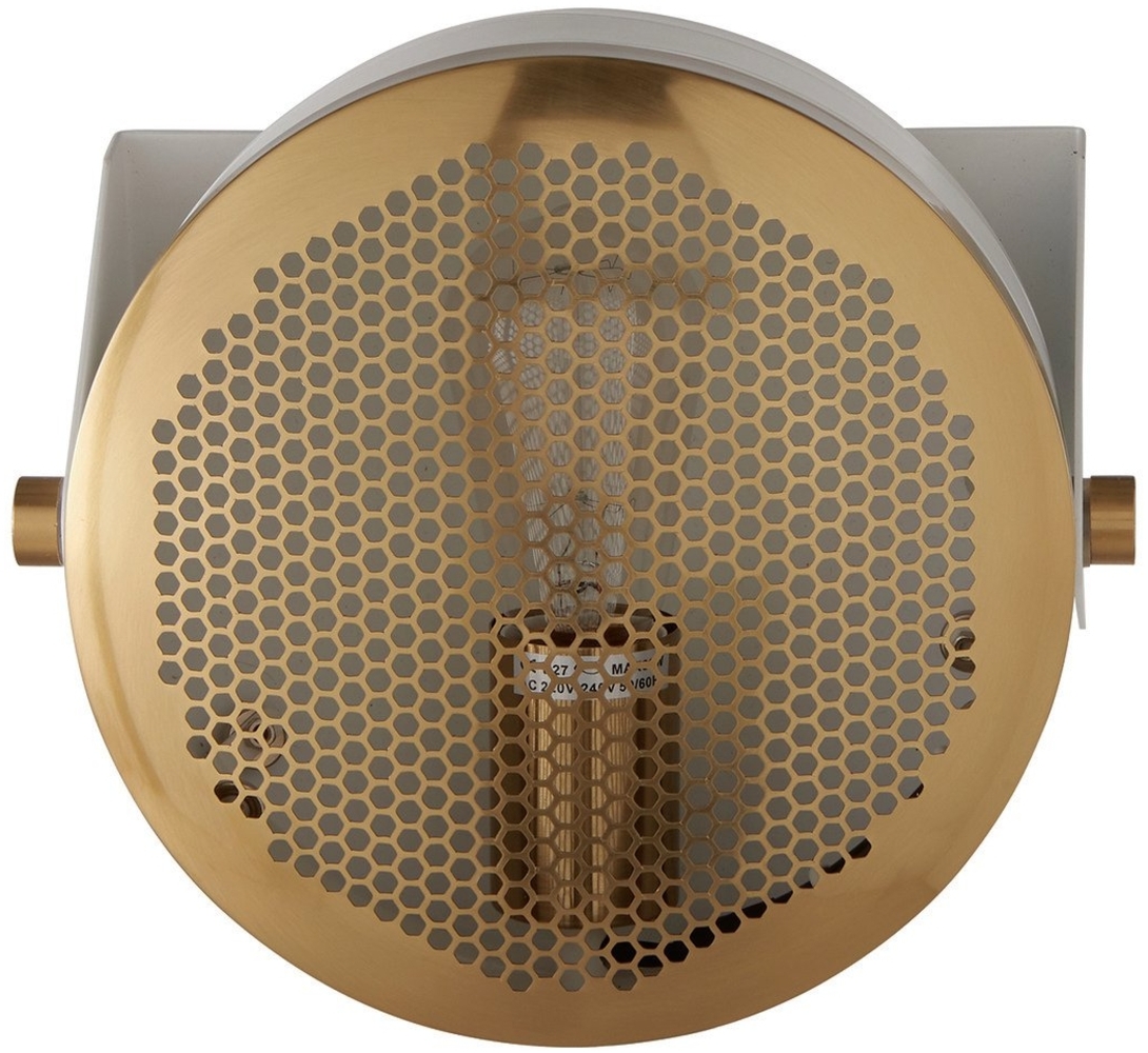 Signature 'SONIK' Wandleuchte aus weiß-goldenem Metall - H22 cm - Golden Bild 1