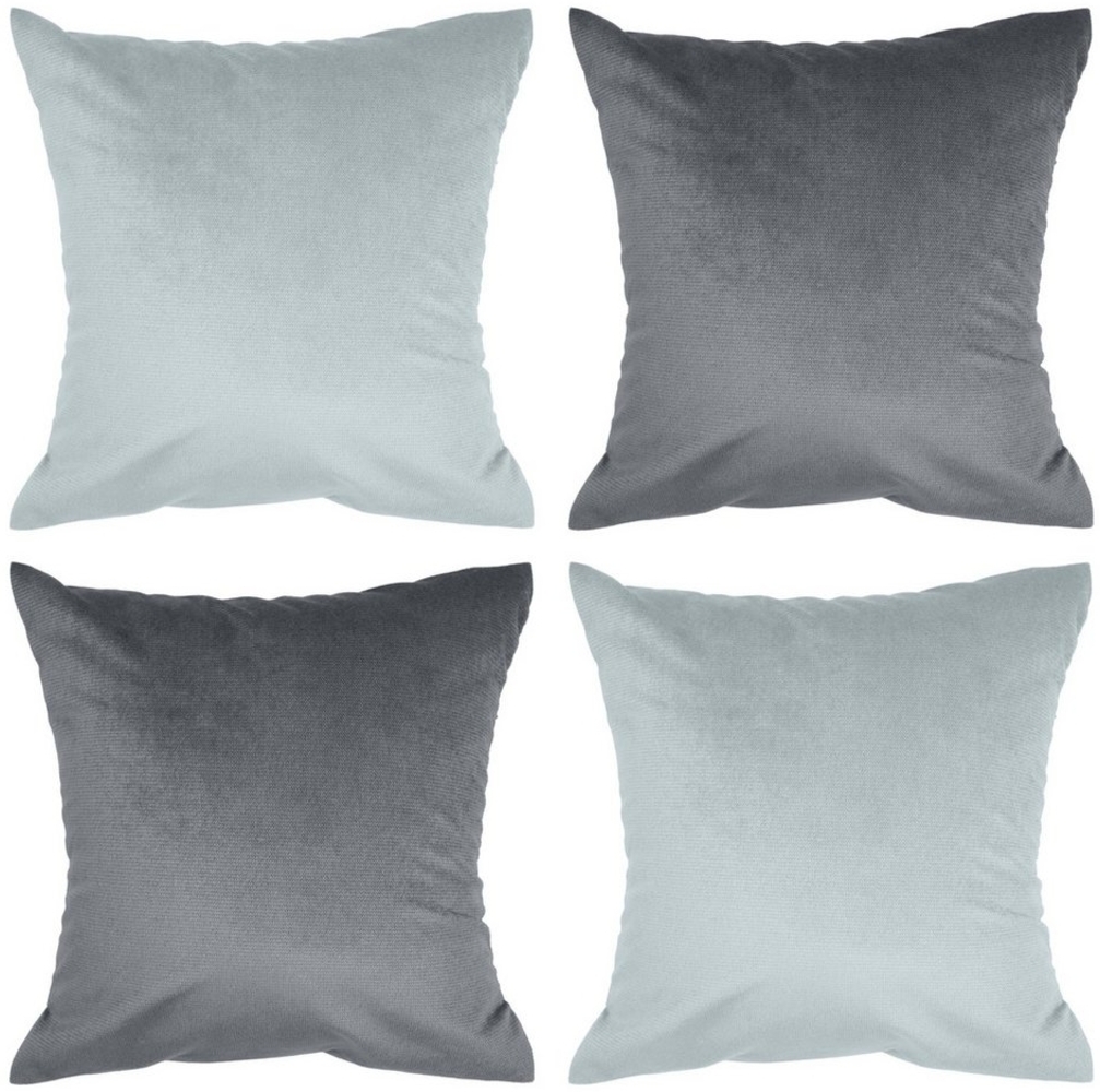 Amilian Kissenbezüge - 4er Set Kissenbezug - Zierkissenbezüge - Kissenhüllen, (4 Stück), 45x45 cm, Kissenhülle für Kissen, Zierkissen, Sofakissen, Dekokissen Bild 1