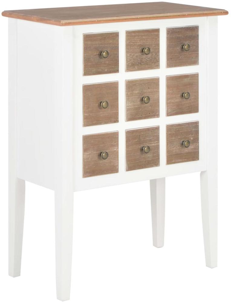 vidaXL Sideboard Weiß 54x30x80 cm Massivholz 280075 Bild 1