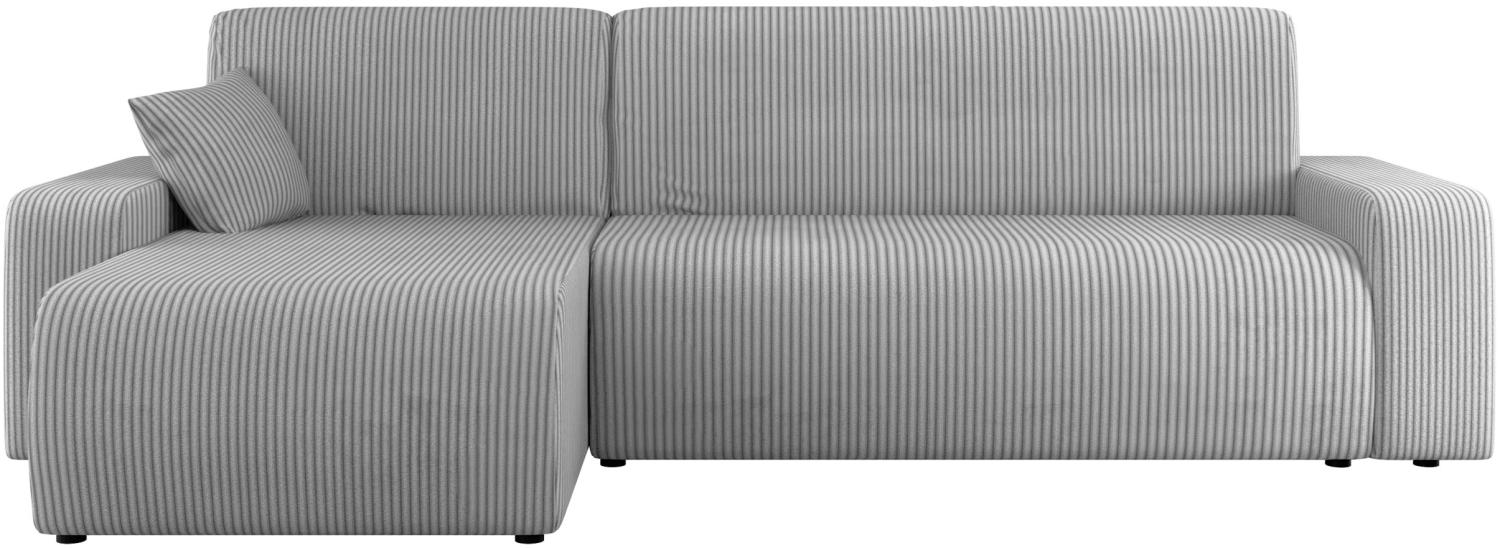 Ecksofa Pixalo L Cord mit Schlaffunktion und Bettkasten (Farbe: Poso 110) Bild 1