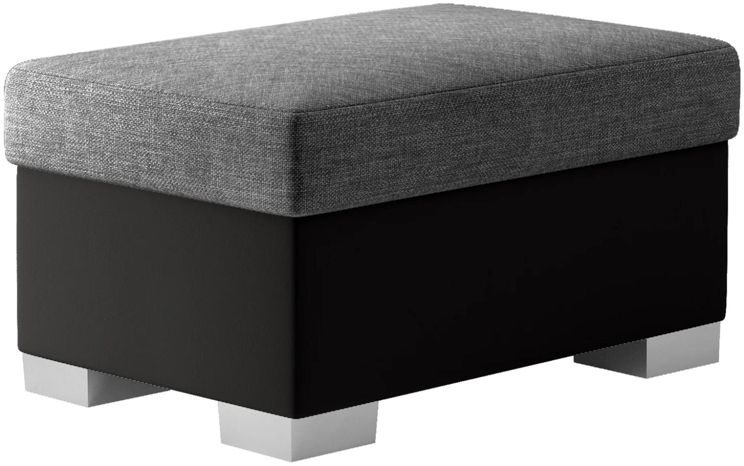 Pouf R4, Fußhocker, Dunkelgrau Bild 1