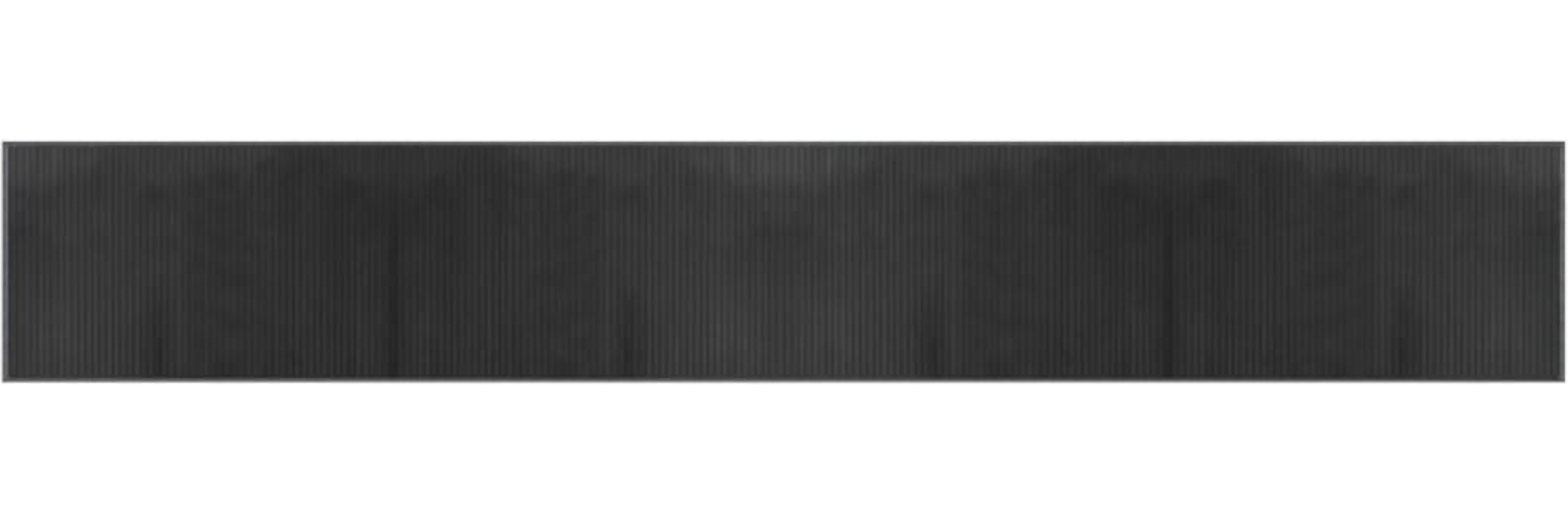 vidaXL Teppich Rechteckig Grau 60x400 cm Bambus 376850 Bild 1