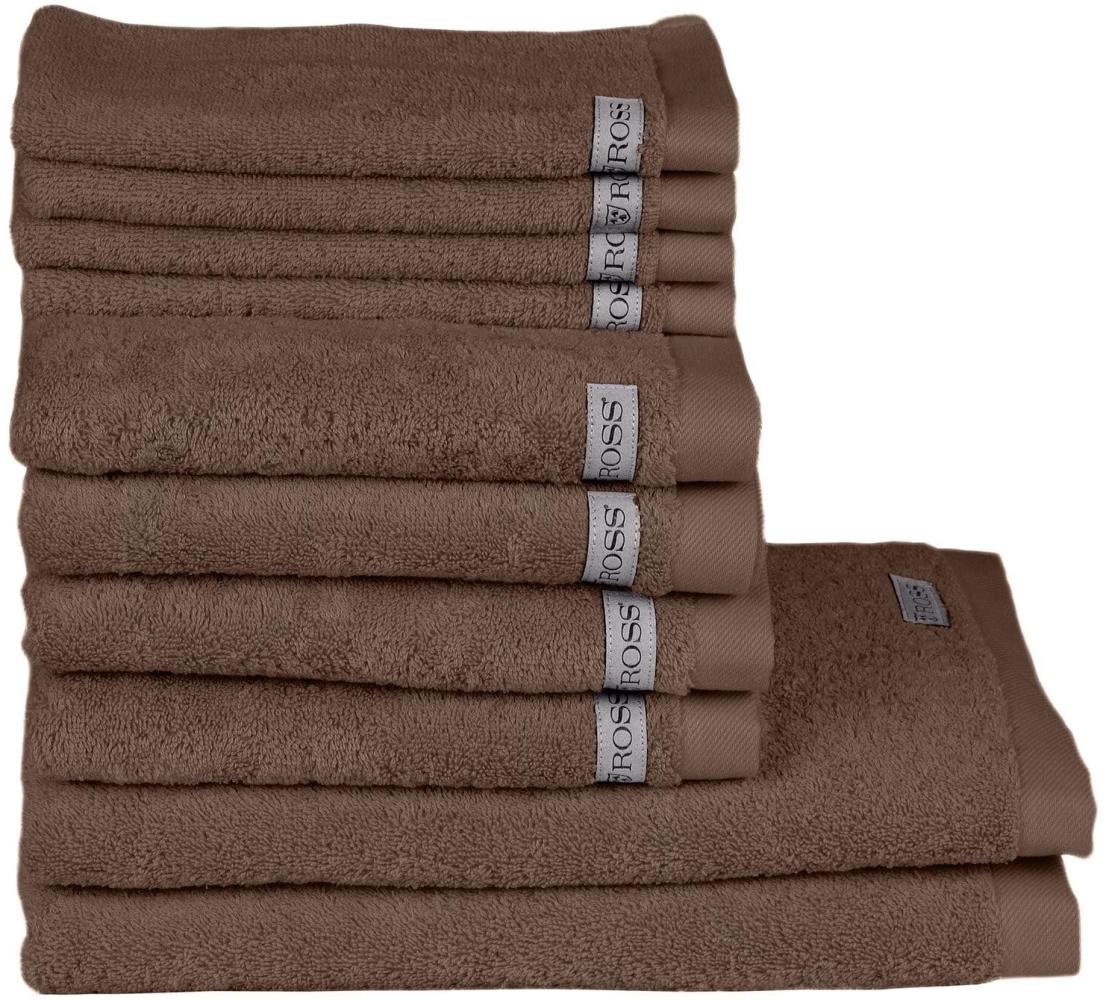 Ross Uni-Walk Handtücher Sinfonie 4009, Set 10-tlg | 4x Gästetuch 30x50 cm + 4x Handtuch 50x100 cm + 2x Duschtuch 70x140 cm | taupe Bild 1