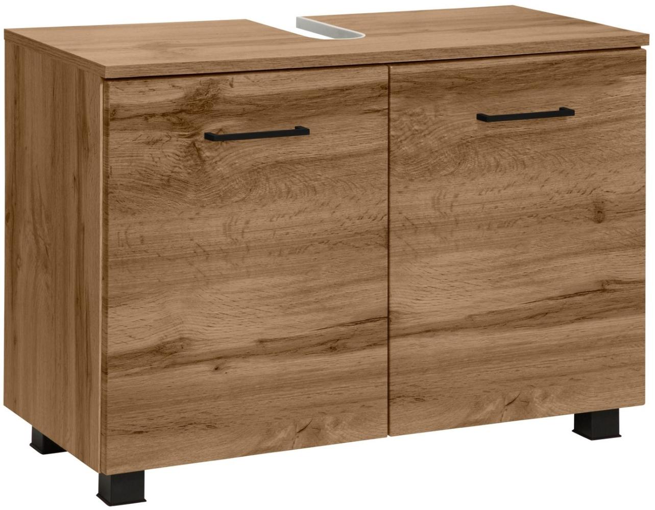 welltime Waschbeckenunterschrank Trento, verschiedene Ausführungen und Farben Badmöbel Unterschrank Breite 80 cm, mit viel Stauraum, Badschrank WBU Bild 1