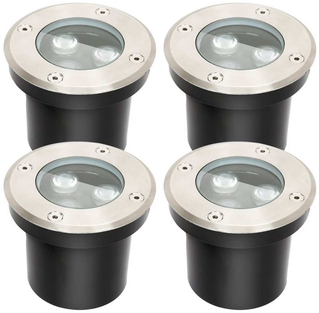 Clanmacy Gartenstrahler Gartenstrahler 3W LED Bodenleuchte Bodenstrahler IP65, 8x, LED wechselbar, Warmweiß Bild 1