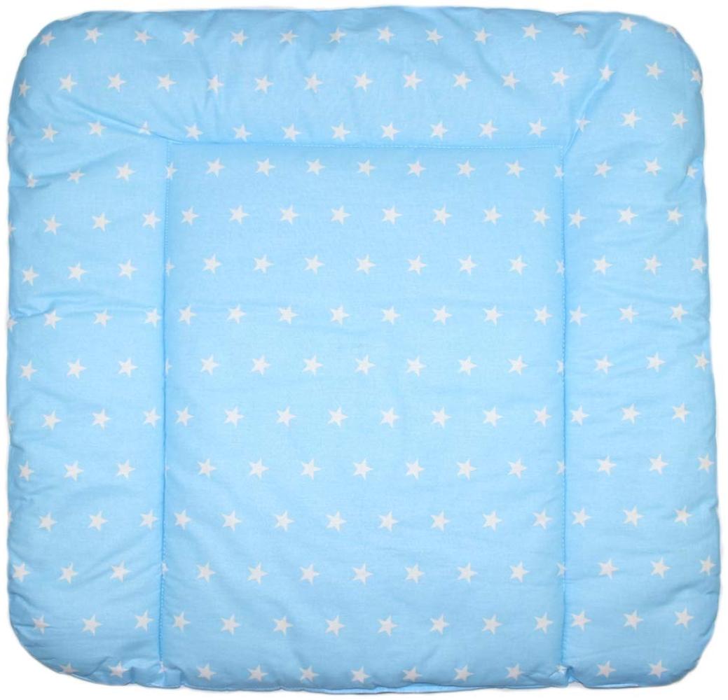 Baby Auflage Wickelauflage - Sternchen auf Blau - 70x50 cm 70x70 cm 70x85 cm Wickeltischauflage (70 x 85 cm) Bild 1