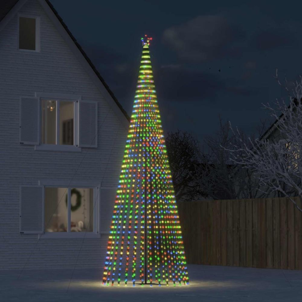 vidaXL Weihnachtsbaum Kegelform 1544 LEDs Mehrfarbig 500 cm 358075 Bild 1