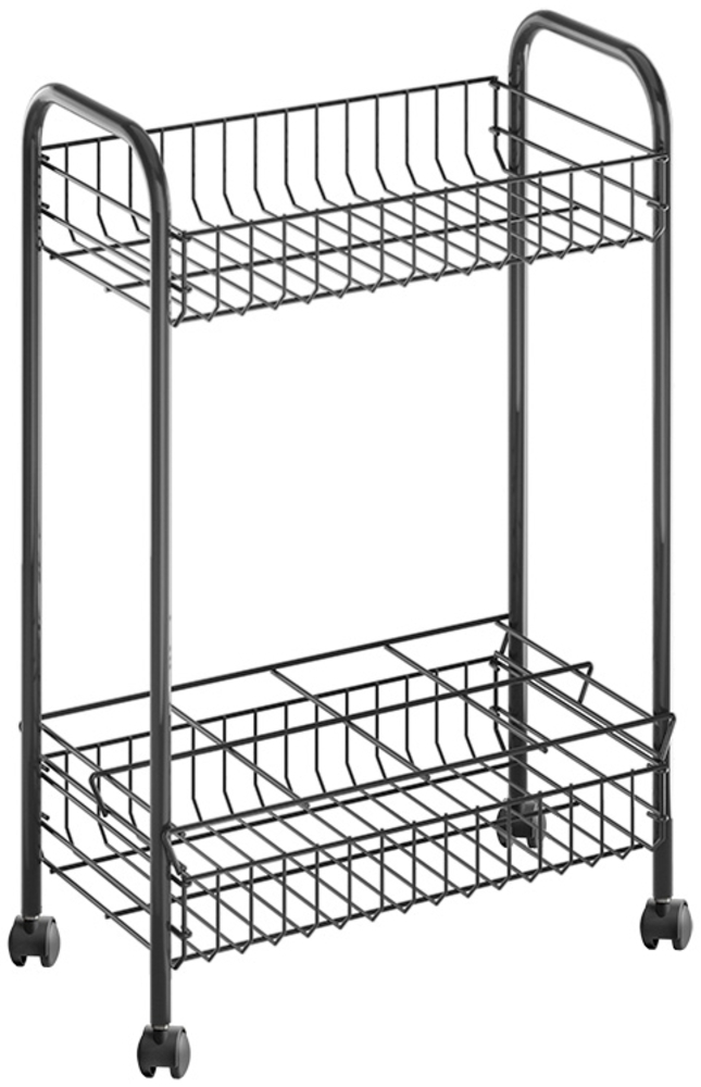 METALTEX 382928000 Berlino Lava Allzweckwagen mit Flaschenhalter, 41 x 23 x 63 cm, TouchTherm, matt schwarz Bild 1