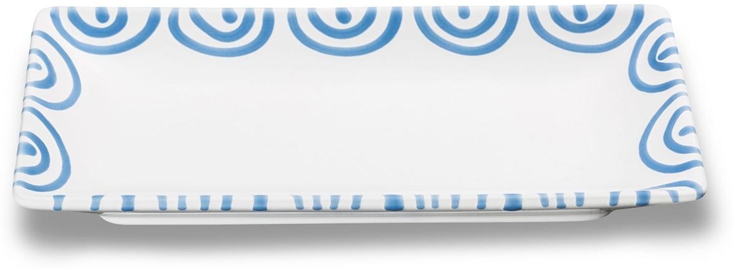 Gmundner Keramik Blaugeflammt, Snackschale (22x11cm) Bild 1