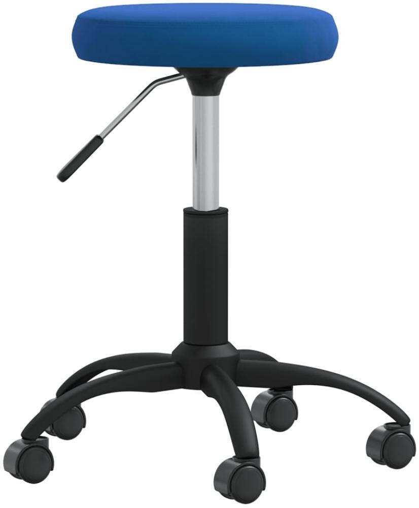 vidaXL Massagehocker Samt Blau 3085742 Bild 1