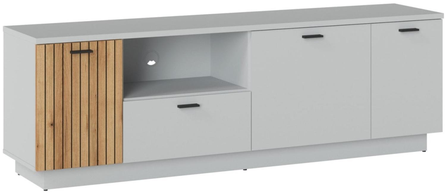 Lowboard TV-Unterschrank Vero 180x40x59cm grau Evoke Eiche MDF Bild 1