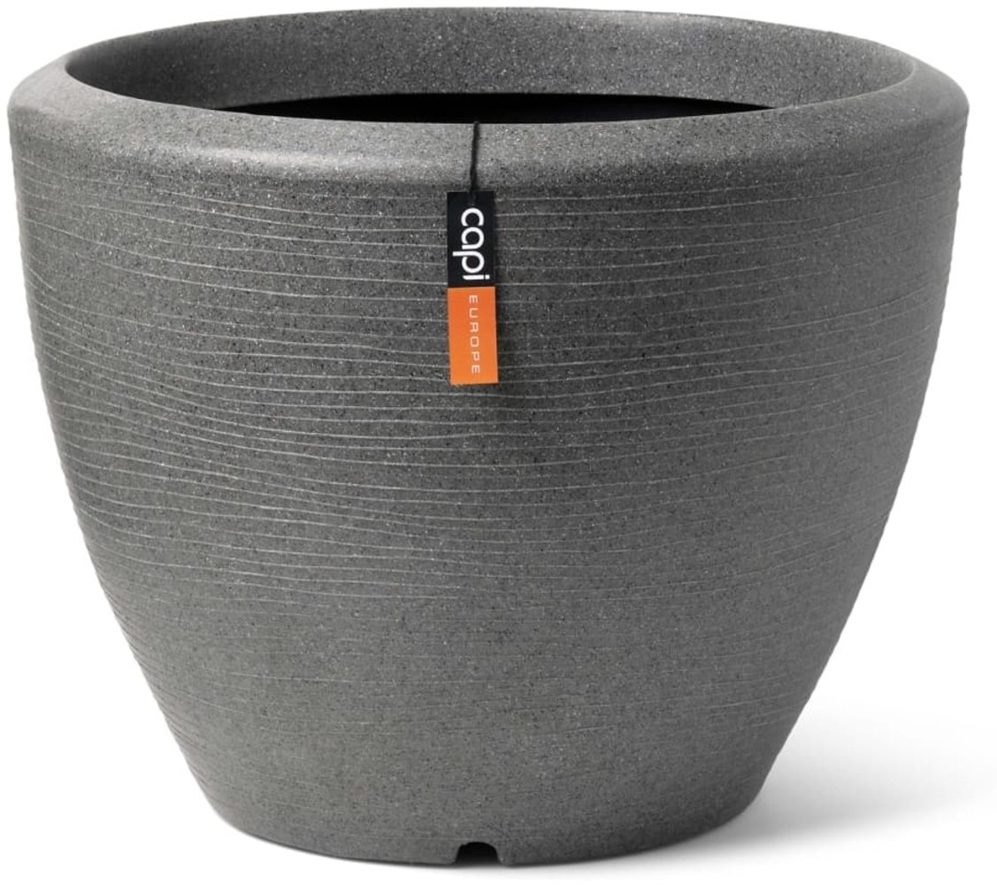 Capi Pflanzvase Arc Granite Konisch Niedrig 60x48 cm Anthrazit 442112 Bild 1