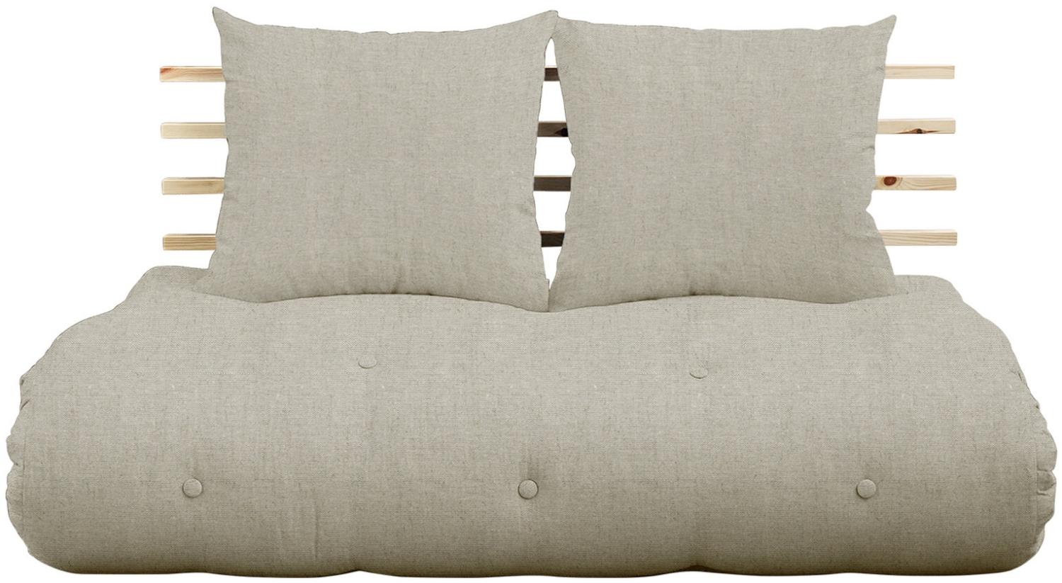 Karup Design SHIN SANO Schlafsofa Gestell Natur, Matratze Leinen Bild 1