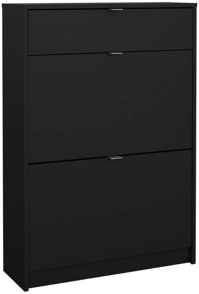 Dmora Schuhschrank Theophile, Schuhregal, Mehrzweck-Eingangsgarderobe, Möbel für Schuhe, 70x24 h101 cm, Schwarz Bild 1