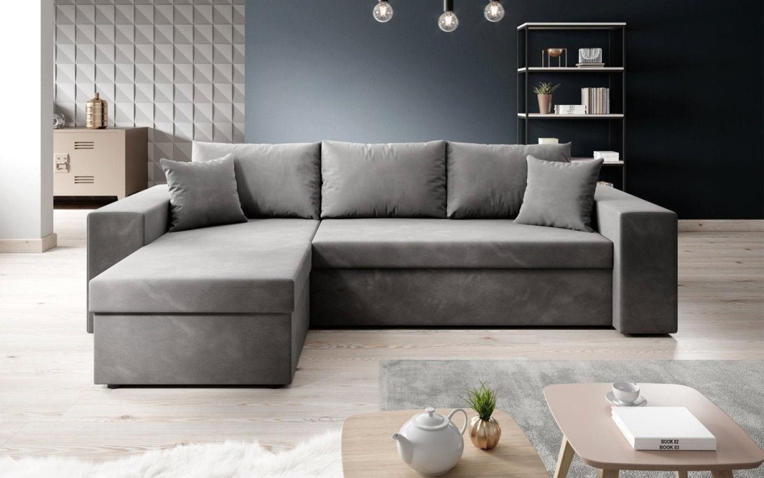 Luxusbetten24 Schlafsofa Designer Sofa Denver, mit Stauraum und Schlaffunktion Bild 1