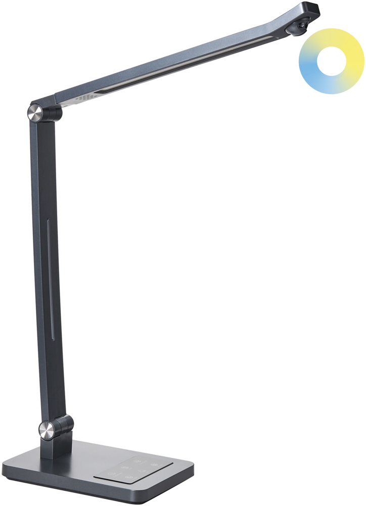 LED Schreibtischlampe LEPUS mit Bewegungsmelder Dunkelgrau Bild 1