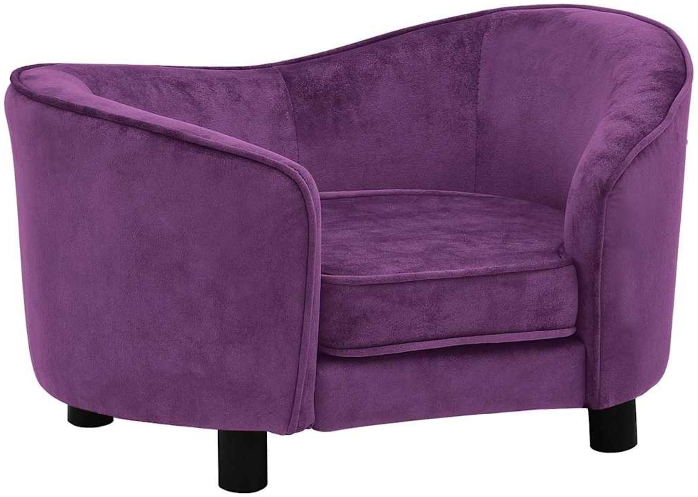 vidaXL Hundesofa Burgunderrot 69x49x40 cm Plüsch 171024 Bild 1