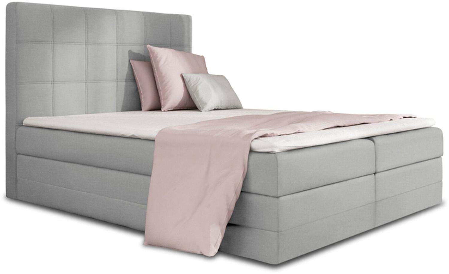 99rooms Minor Boxspringbett Strukturstoff INARI Beige 120x200 cm Bild 1