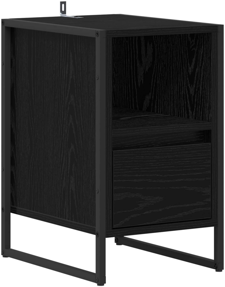 vidaXL Nachttisch Schwarz Eichen-Optik 39,5 x 30 x 50 cm Holzwerkstoff 886654 Bild 1