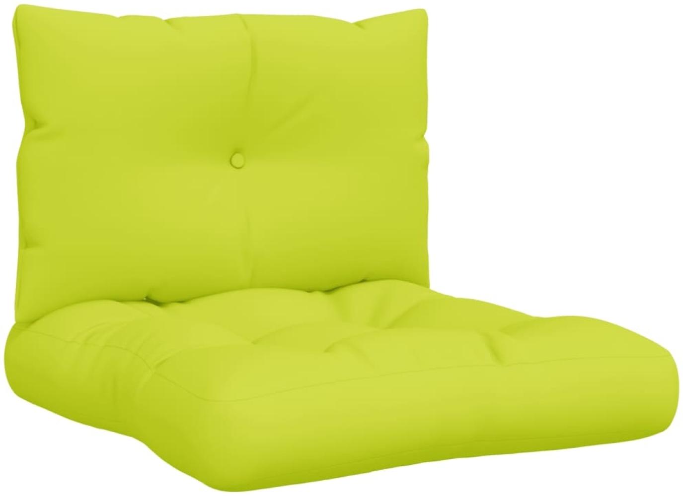 vidaXL Palettenkissen 2-tlg. Hellgrün Stoff Bild 1