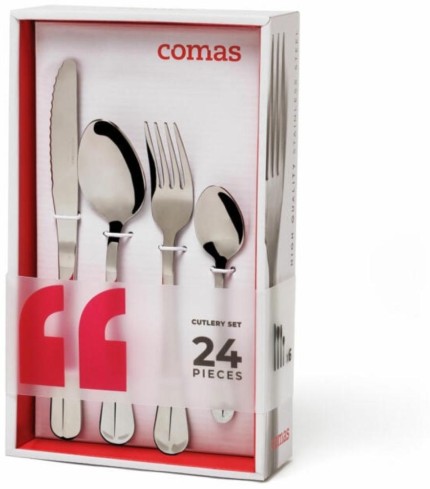 Comas Besteck-Set Baguette S 24-tlg, Tafelbesteck, Edelstahl 18/10, Silberfarben, 7121 Bild 1