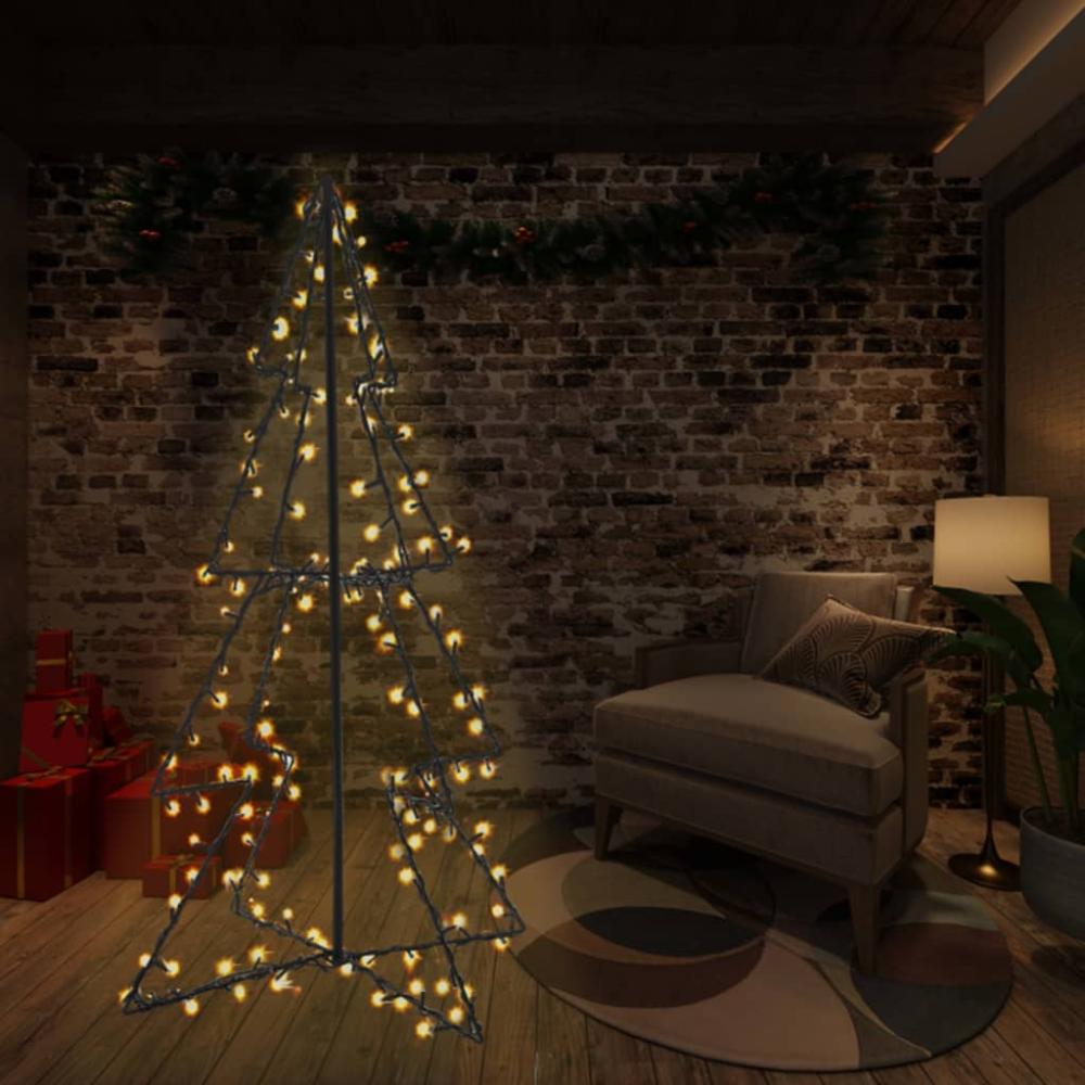 vidaXL Weihnachtsbaum in Kegelform 240 LEDs Indoor Outdoor 115x150 cm 51006 Bild 1