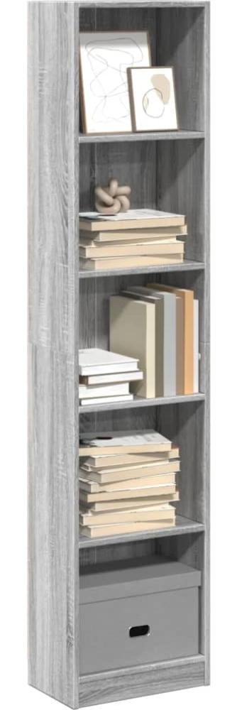 vidaXL Bücherregal Grau Sonoma 40x24x176 cm Holzwerkstoff 857797 Bild 1