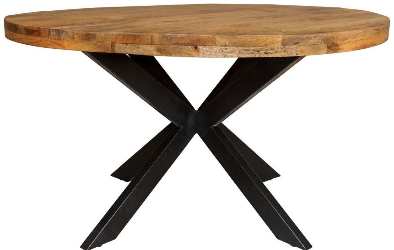 Villa Möbel Esstisch Esstisch Devereux Rund Mangoholz (Packung, 1-St, 1 Tisch), Massivholz mit Matrix-Gestell Bild 1