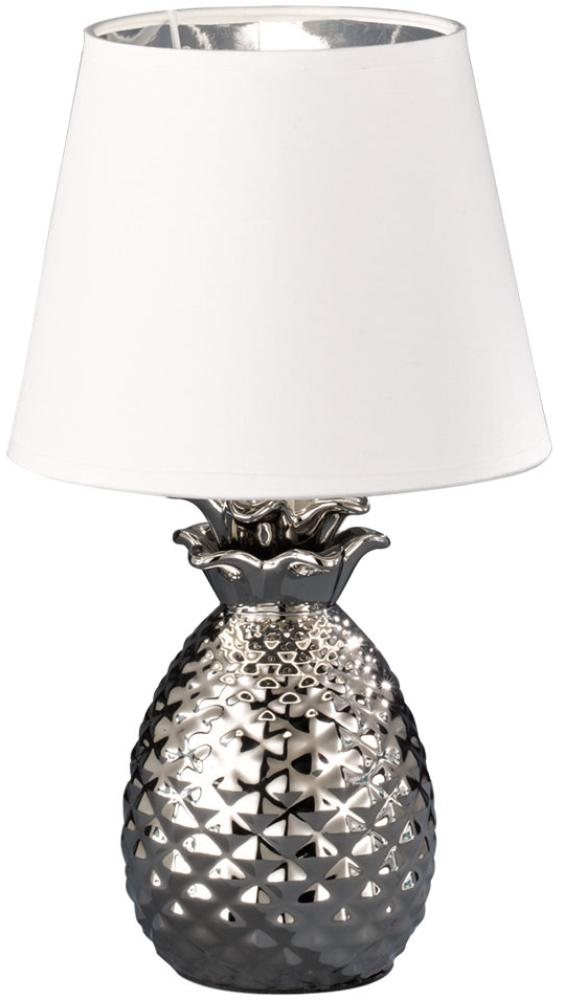 Tischlampe, Ananas-Design silber, H 35 cm Bild 1