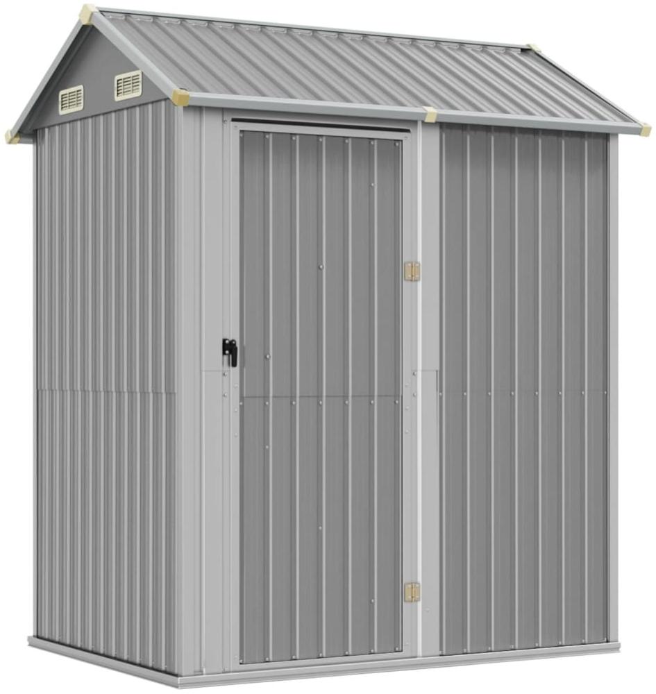 vidaXL Gerätehaus Hellgrau 192x152,5x237 cm Verzinkter Stahl 364530 Bild 1