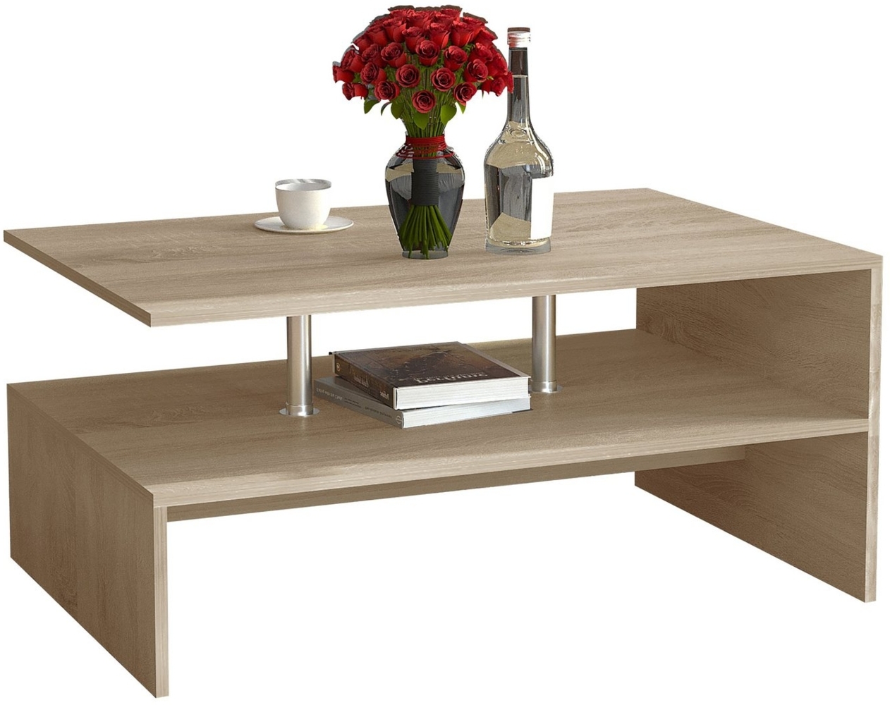 VCM Couchtisch Holz Sofatisch Couchtisch Wohnzimmertisch Maliso L Bild 1