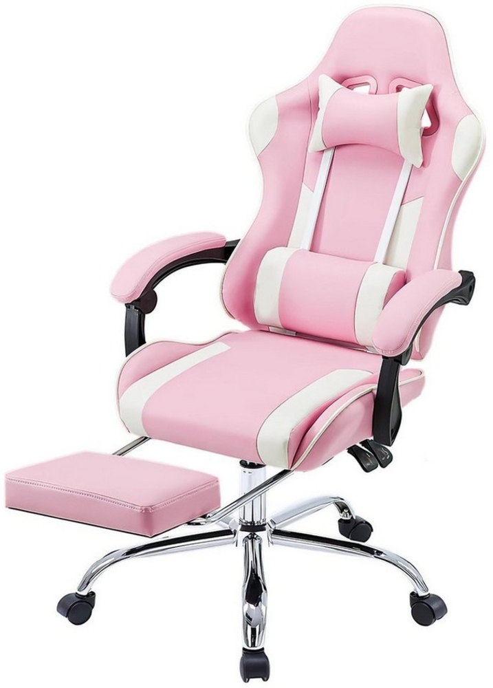 SURFOU Gaming-Stuhl PU-Leder Chair Sessel Computerstuhl Computer Bürostuhl Office Chair (Chefsessel), Belastbarkeit 90-120°Rückenlehne Einstellbar Ergonomischer Bild 1