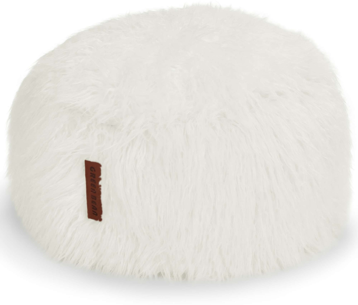 Green Bean® Sitzsack Fellotpik mit Füllmaterial (EPS Perlen) - Indoor Maße ca 100 x 55 cm - Bean Bag - Creme Bild 1