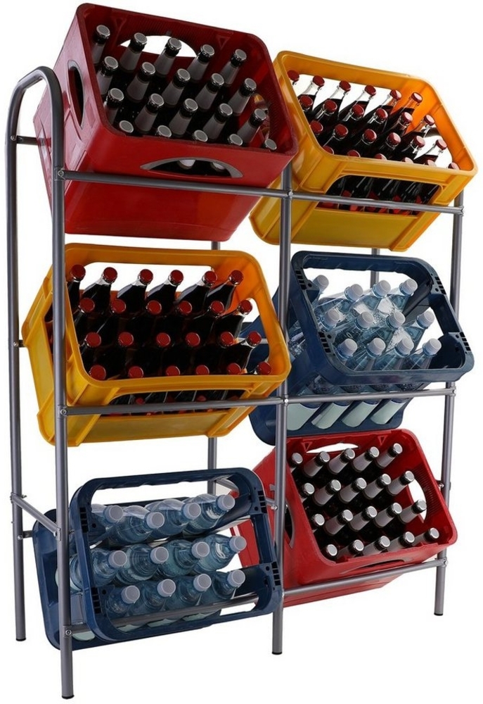 6 Kisten Kastenständer Kistenständer Kastenregal Kistenregal Getränkekisten Bild 1