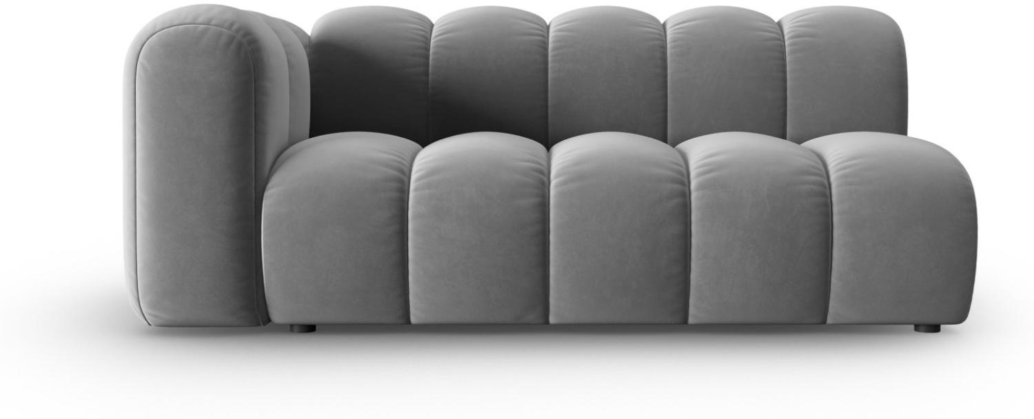 Micadoni Modulares Sofa Lupine 3-Sitzer Links Samtstoff Grau Bild 1