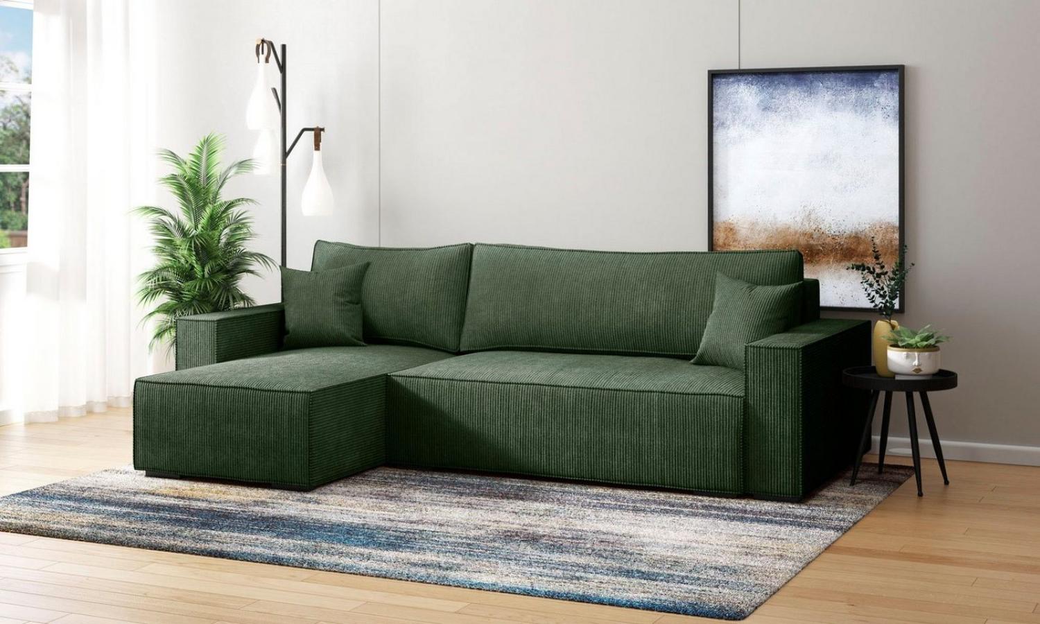 INOSIGN Ecksofa Winton Cordsofa / Schlafsofa 253 cm, Cord, Recamiere wechselbar, Schlaffunktion (130/208cm), Bettkasten Bild 1