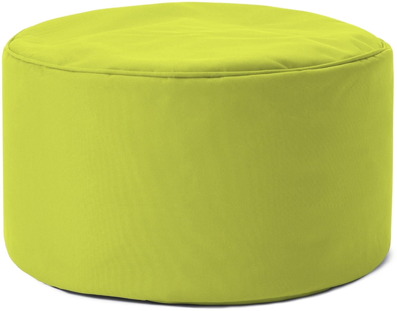 Lumaland Indoor Outdoor Sitzhocker 25x45 cm - Wasserabweisend - Pflegeleicht -Runder Sitzpouf, Sitzsack Hocker, Sitzkissen, Bean Bag Pouf - ideal für Kinder und Erwachsene - Apfelgrün Bild 1