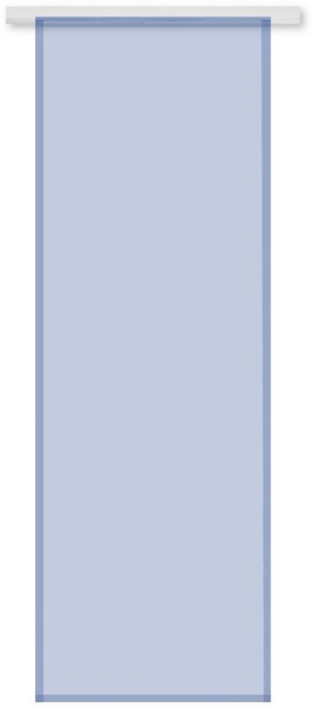 Transparenter Flächenvorhang Voile 60x245 cm wahlweise mit und ohne Technik, schlichte und stilvolle Fensterdekoration in vielen verschiedenen Farben erhältlich (mittelblau - meeresblau / ohne Technik) Bild 1