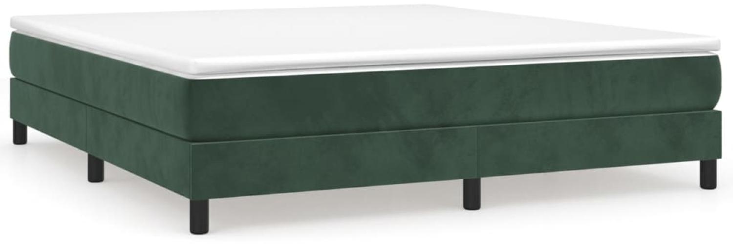 Boxspringbett Dunkelgrün 160x200 cm Samt [3120781] Bild 1