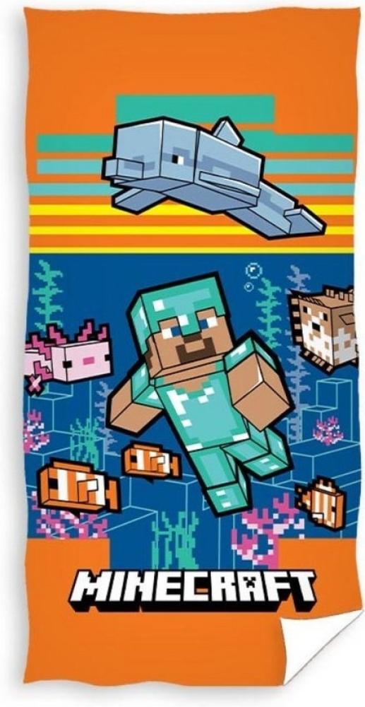 Carbotex Strandtuch Minecraft Strandtuch Badetuch Duschtuch 70 x 140cm Bild 1