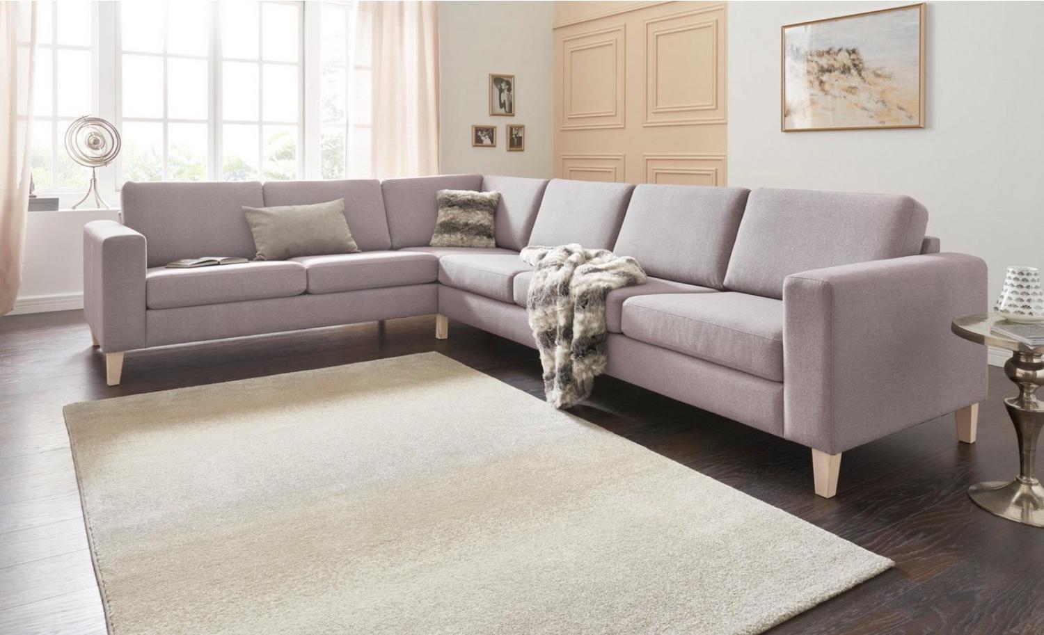 ATLANTIC home collection Ecksofa Terra L-Form, mit Wellenunterfederung, langer Schenkel links oder rechts montierbar Bild 1