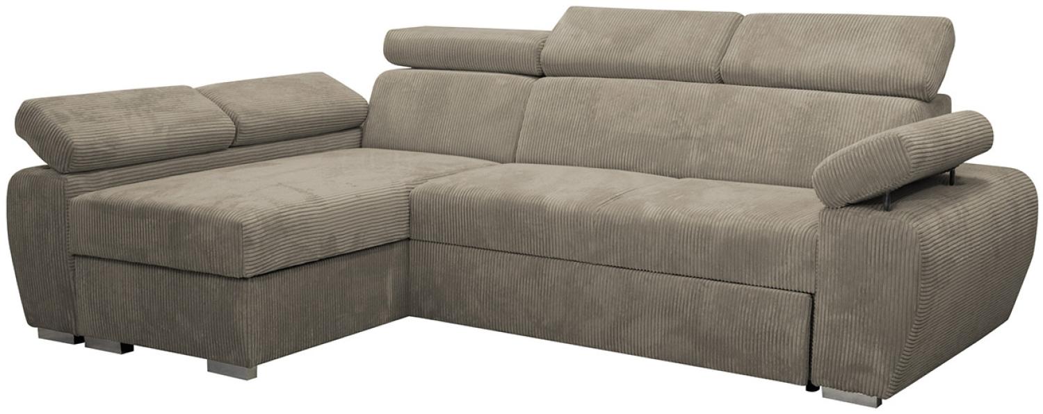 Ecksofa Boston Mini Premium Cord (Farbe: Poso 02, Seite: Links LC+2R) Bild 1