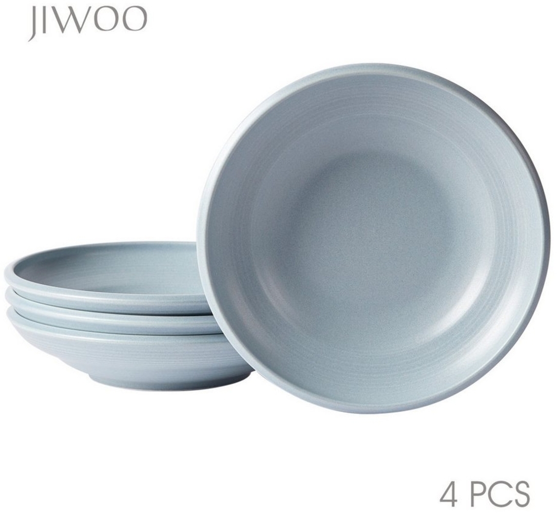 JIWOO Suppenteller 4er,Ø22cm,Frühstücksteller,Salatteller,Vorspeisenteller,Pastateller, (4 St), Keramik,Mikrowellen-und spülmaschinenfest,Stapelbares,Luxus,Ø22cm Bild 1