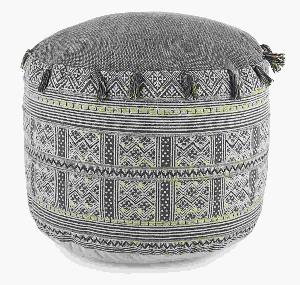 Pouf Tilak aus Baumwolle, Snorkel, 50x50x35 cm Bild 1