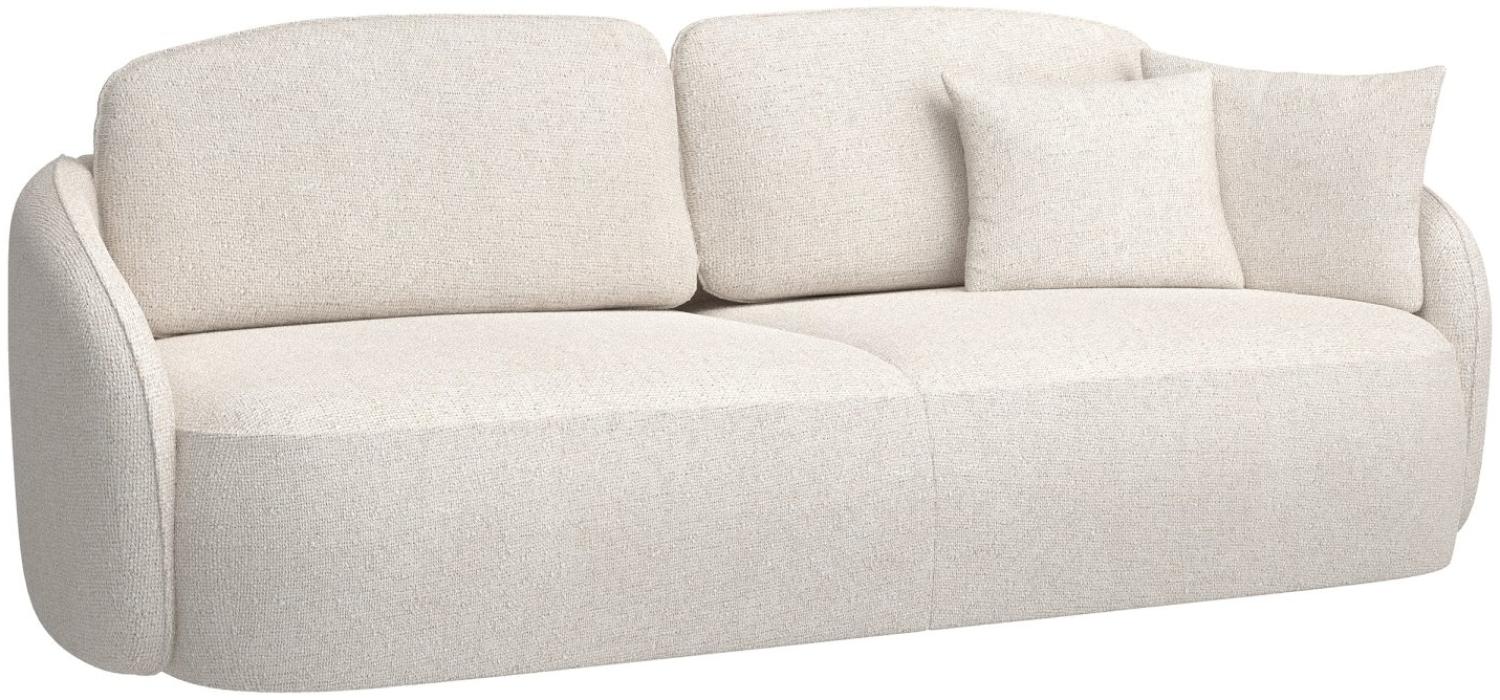 Selsey Savoy - 3-Sitzer Sofa mit Schlaffunktion und Chenille-Bezug, cremeweiß Bild 1