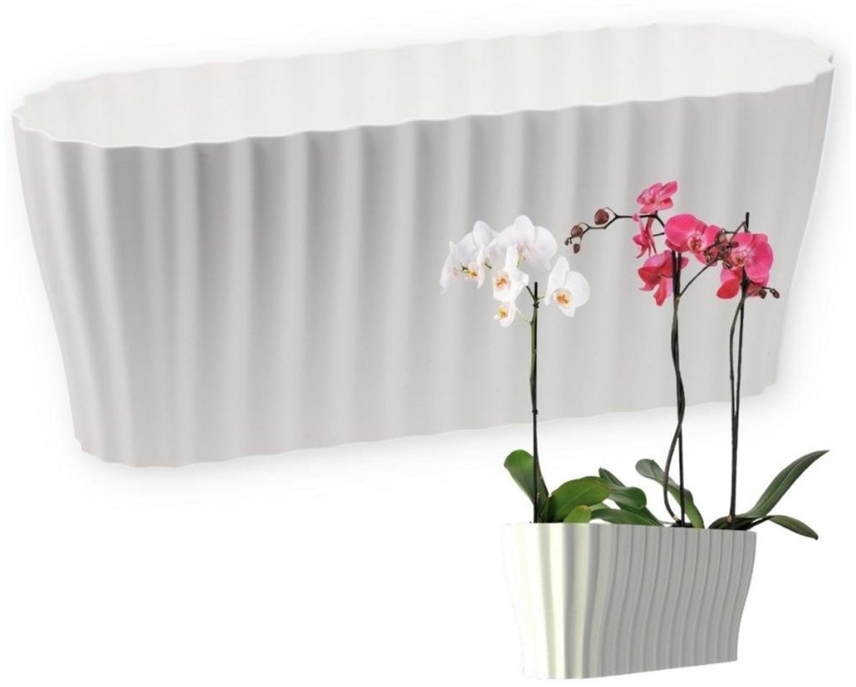 GarPet Blumentopf Orchideentopf TRIOLA weiß Bild 1