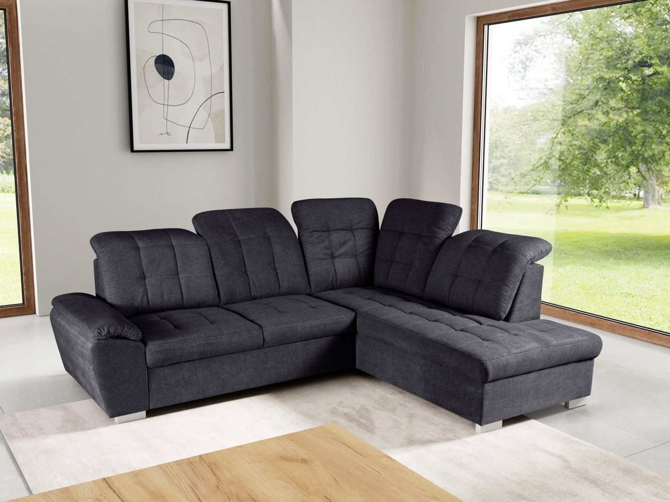 WERK2 Ecksofa Brindisi, Multifunktion, bequem & komfortabel, Breite 263cm, L-Form, mit verstellbaren Kopfteilen, Bettfunktion & Bettkasten Bild 1
